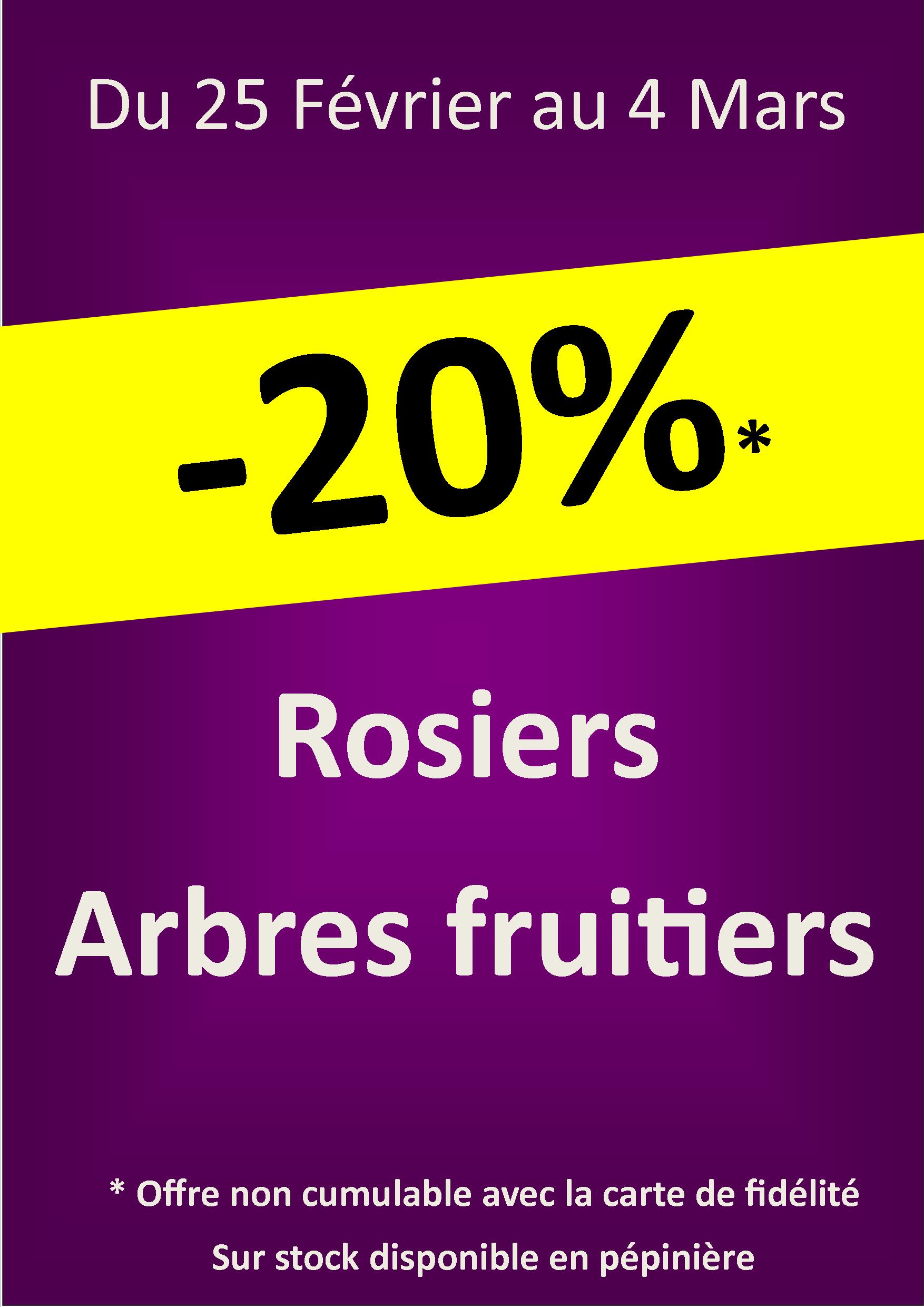 Promo rosiers et fruitiers